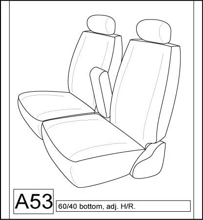 Vista 3 de Durafit Seat Covers Fundas de asiento personalizadas para Toyota Tacoma 60/40 de 1995-2000. Terciopelo automotriz gris pardo