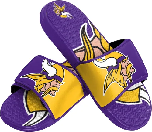 Vista 34 de FOCO mens NFL Team Logo Athletic Sport Shower Flip Flop Sandals Gel Slides
