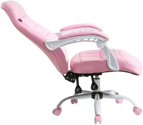 Vista 2 de Silla de computadora para videojuegos, silla de red de corazón para niña, silla roja con diseño de princesa, silla giratoria