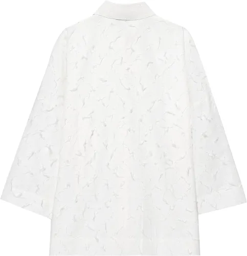 Vista 2 de Camisa de manga larga con botones para mujer, sin arrugas, verano