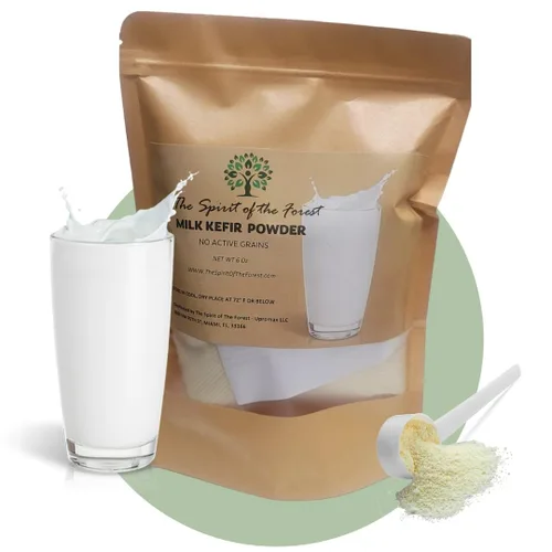 Vista 5 de Polvo de kéfir de leche listo para usar, sin mantenimiento, cultivos probióticos activos vivos, sin OMG, sin gluten, iniciador de la salud, Leche