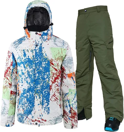 Vista 7 de HOTIAN Mens Ski Jackets Waterproof Snowsuits Insulated Outdoor Winter Coats