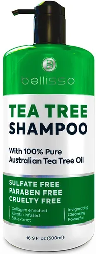 Vista 3 de BELLISSO Set de champú y acondicionador de aceite de árbol de té y champú de aceite de árbol de té