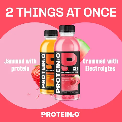 Vista 2 de Protein2o - Bebida proteínica con electrolitos, 12 botellas de 17 onzas fluidas cada una (peso neto), total de 203 onzas fluidas