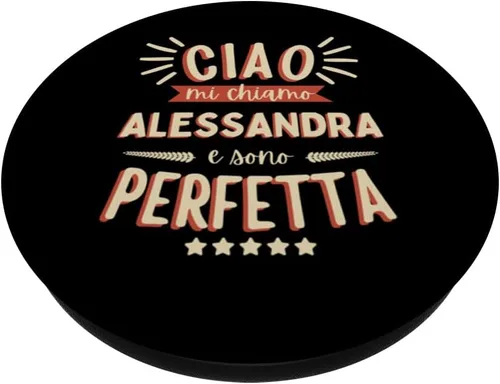 Vista 2 de Alessandra Idea Regalo Personalizzata Amica Nome Divertente PopSockets Standard PopGrip