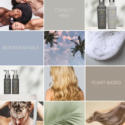 Vista 6 de Ethica Beauty Champú hidratante antienvejecimiento sin sulfato de grado de salón, fórmula hipoalergénica para el crecimiento del cuero cabelludo
