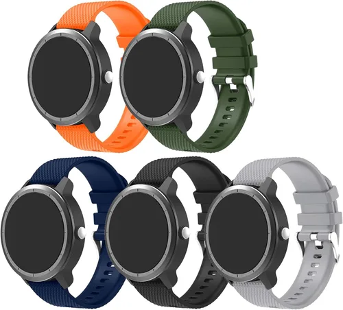 Vista 8 de Bandas de reloj para Vivoactive 3, bandas de repuesto de silicona suave de 0.787 pulgadas para Garmin Vivoactive 3/Garmin Forerunner 645 Verde