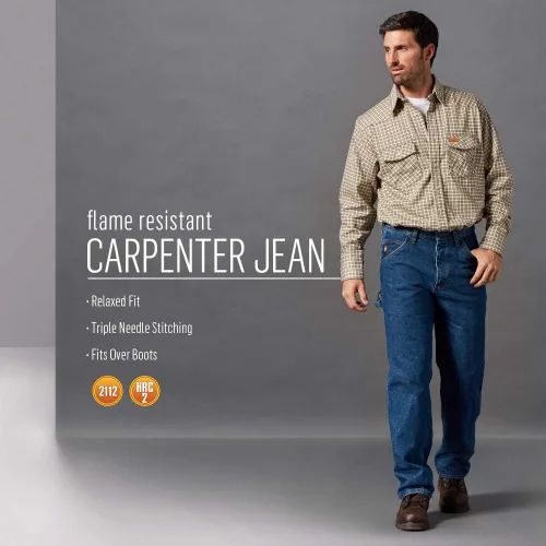 Vista 6 de Wrangler Jeans de carpintero resistentes al fuego para hombre Riggs Workwear