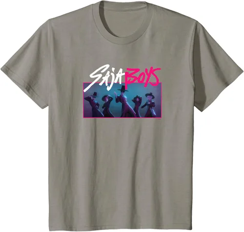 Vista 30 de Camiseta Oficial de KPop Demon Hunters Saja para Niños Negro