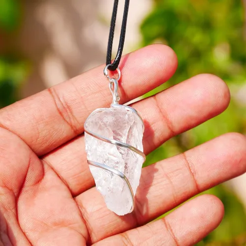 Vista 7 de Joyería de cristal crudo chakras reiki piedras preciosas curativas de prosperidad piedra de cuarzo generador de energía regalos de piedras preciosas