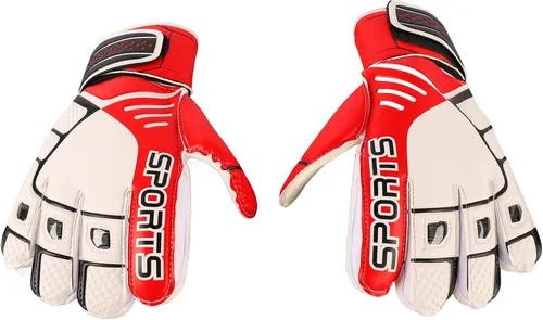 Vista 3 de Guantes de portero, palma de látex profesional con agarre mejorado para entrenamiento de fútbol y partidos, diseño de malla transpirable, soporte
