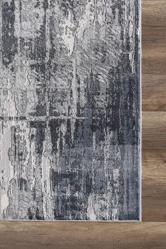 Vista 3 de Abani Rugs - Alfombra decorativa de 5 pies 3 pulgadas x 7 pies 6 pulgadas, color azul marino, azul y gris, colección Vista