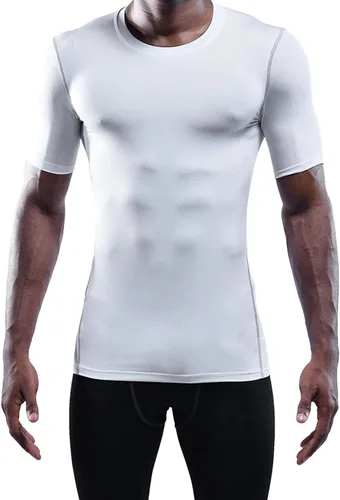 Vista 2 de NELEUS Paquete de 3 camisetas de entrenamiento de capa base de compresión atlética para hombre