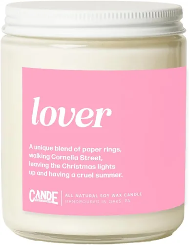 Vista 11 de Taylor Inspired Gift – Vela perfumada debut – Vela de cera de soja natural, regalos únicos para mujeres, cumpleaños, temática musical