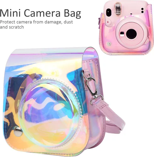 Vista 2 de EBTOOLS Estuche de almacenamiento para cámara, mini bolso transparente de PVC lindo, adecuado para mini cámara 11/9/8