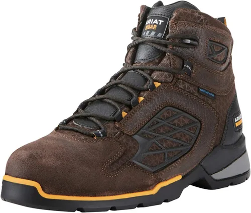 Vista 6 de ARIAT Botas de trabajo Rebar Flex de 6 pulgadas impermeables con punta compuesta para hombre Marrón oscuro