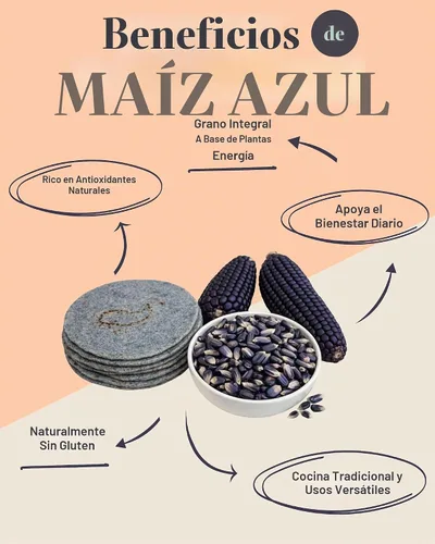Vista 4 de Maíz Azul (Maíz Azul) - Granos enteros secos - Producto de Morelos, México 5lb.