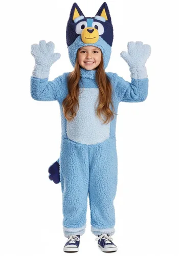 Vista 4 de Disfraz Deluxe de Bluey para Niños Pequeños Multicolor