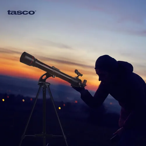 Vista 6 de TASCO Spacestation - Refractor AZ de 2.756 x 31.496 in con telescopio buscador de puntos rojos LED variable, negro, talla única (49070800)