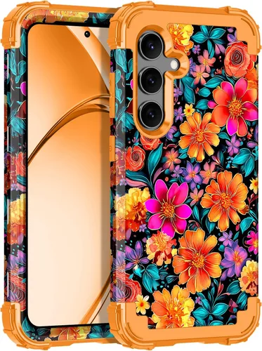Vista 63 de Rancase para Galaxy S25, Funda de tres capas, protección resistente a los golpes, paraguas de plástico duro + funda protectora de goma de silicona