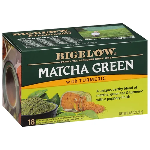 Vista 42 de Bigelow Té verde con melocotón, cajas de 20 unidades (paquete de 6) Té con cafeína con té verde y menta, 120 bolsas de té en total