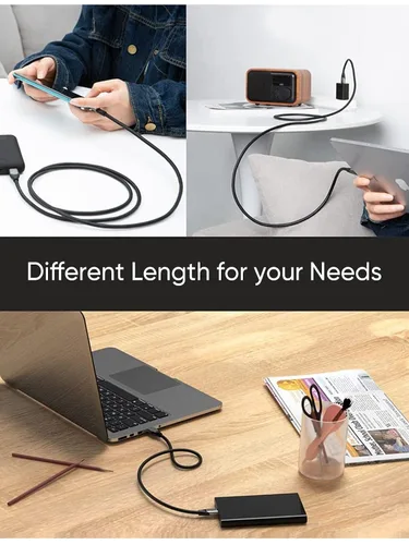 Vista 6 de CableCreation Cable USB C a USB A de 1 pie, USB 3.1 USB 3.2 Gen2 10Gbps USB A a C, cable de datos, Android Auto Cord 3A para USB C, SSD externo