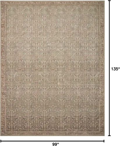 Vista 80 de Loloi Angela Rose Aubrey Collection AUB-02 - Alfombra decorativa de 2 pies 3 pulgadas x 3 pies 9 pulgadas, altura de pelo 0,19 pulgadas, diseño