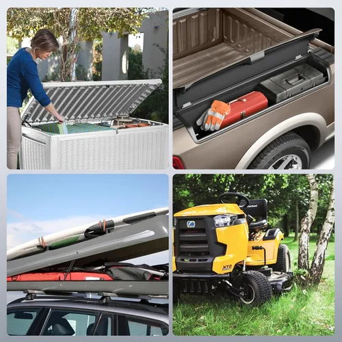 Vista 8 de Vepagoo Amortiguador de gas de 11 pulgadas, 35 libras/156N para tapa de caja de herramientas de camión, caja de herramientas Weatherguard, soporte