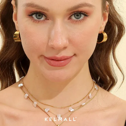 Vista 53 de KELMALL Aretes tipo argolla de oro de 14 quilates para mujer, hipoalergénicos, gruesos, redondos, no se deslustra, para orejas sensibles