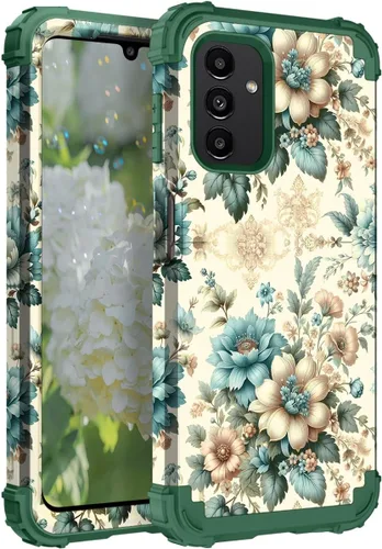 Vista 52 de Hocase Funda para Galaxy A37 5G, protección resistente a prueba de golpes, parachoques de goma de silicona suave+funda protectora híbrida