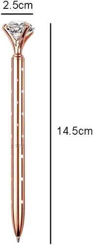 Vista 2 de lasenersm 2 bolígrafos de diamante, bolígrafos de escritura diaria, bolígrafos de diario, bolígrafo de diamante, bolígrafo de metal, bolígrafos