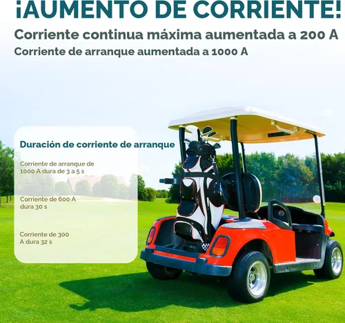 Vista 3 de Kit de conversión de batería de litio para carrito de golf de 48 V, con monitor táctil y cargador, 200 A BMS