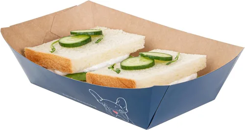 Vista 4 de Restaurantware -Bio Tek - Bandejas de alimentos de 2 onzas, 400 bandejas de papel desechables para alimentos, resistentes, a prueba de grasa, botes