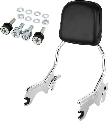 Vista 10 de TCMT Respaldo Vertical de Barra Sissy Estándar con Kit de Hardware de Acoplamiento Compatible con Harley Heritage Classic FLHC Street Bob FXBB