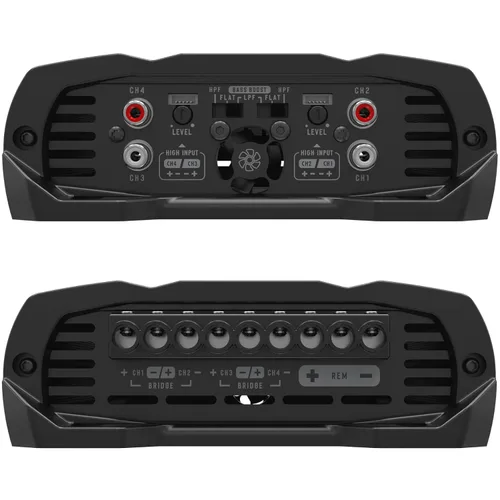 Vista 5 de Stetsom IR 800.4 compacto 2 ohmios amplificador digital multicanal 800 vatios RMS 4 canales 2Ω estable rango completo HD calidad de sonido estéreo