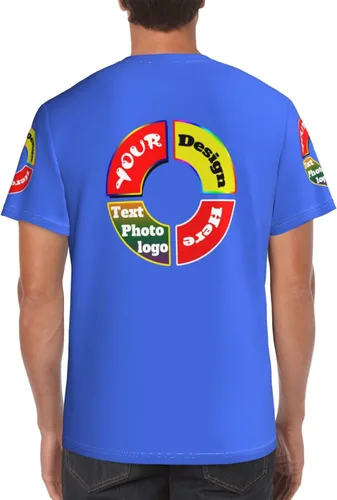 Vista 4 de Camiseta personalizada,Camisetas personalizadas,Camiseta unisex Imprime tu logotipo en la camisa,Personaliza tus propias camisetas Foto