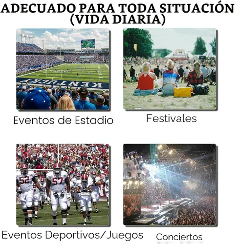 Vista 6 de Keepcross Bolsa transparente para eventos de estadio 12x6x12 Mochila Negro