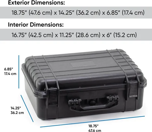 Vista 5 de Funda rígida impermeable - Resistente a golpes y al polvo - Protección de espuma - Válvula de ecualización de presión - Caja de almacenamiento