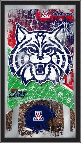 Vista 110 de Espejo de fútbol Appalachian State de 15" x 26" por Holland Bar Stool Company Appalachian State University
