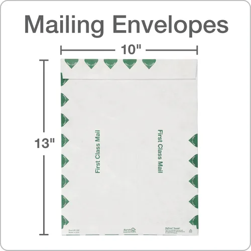 Vista 3 de Quality Park R1590 Survivor Tyvek USPS First Class Mailer, 10 x 13, blanco, paquete de 100