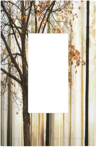 Vista 116 de Cubiertas de Placa de Pared Dúplex Individual Bosque Otoñal Hojas de Arce, Cubierta de Interruptor de Luz 1 Gang, Placa de Salida Decorativa