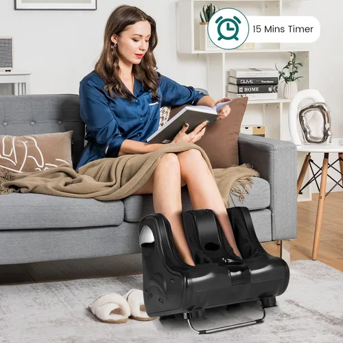 Vista 2 de ARLIME Masajeador de pies y pantorrillas con calor, máquina eléctrica Shiatsu, vibración de amasamiento profundo, masajeadores de compresión