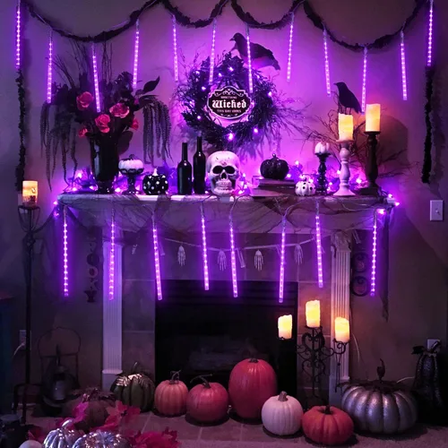 Vista 5 de JMEXSUSS Luces solares púrpuras de Halloween de las luces/250 luces de cadena de Halloween del LED