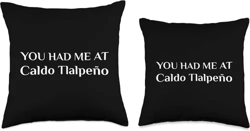 Vista 3 de Caldo Tlalpeno - Almohada para amantes de la comida mexicana, 15.7 x 15.7 in, multicolor