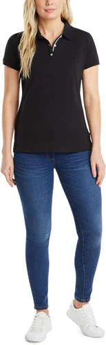 Vista 2 de Nautica Camisa polo de manga corta de 3 botones transpirable 100% algodón para mujer