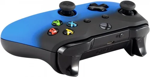 Vista 6 de eXtremeRate Cubierta de placa frontal azul sombra, carcasa frontal suave al tacto, kit de repuesto de agarre suave cómodo para controlador Xbox One