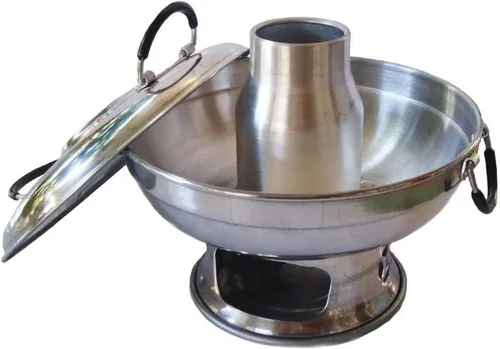 Vista 4 de Olla caliente tailandesa de aluminio Tom Yum Cuenco 22 Cm.