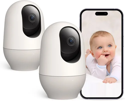 Vista 11 de nooie Monitor de bebé, cámara WiFi para mascotas para interiores, cámara IP inalámbrica de 360 grados, cámara de seguridad para el hogar 2K