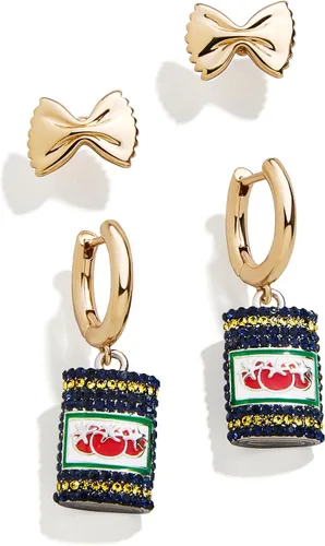 Vista 3 de BaubleBar Pendientes Temáticos de Comida y Bebida, Pendientes de Novedad para Mujer, Joyería de Disfraz
