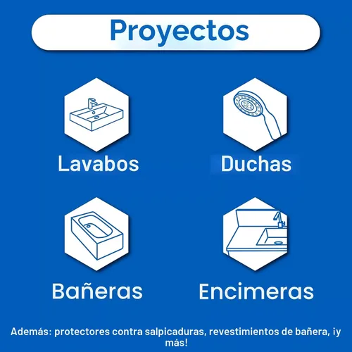 Vista 4 de GE Calafateo de silicona avanzado para cocina y baño, transparente, tubo de 2.8 onzas líquidas, 1 paquete, sellador de silicona 100% impermeable